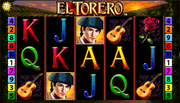 Spieloberfläche des El Torero Slots